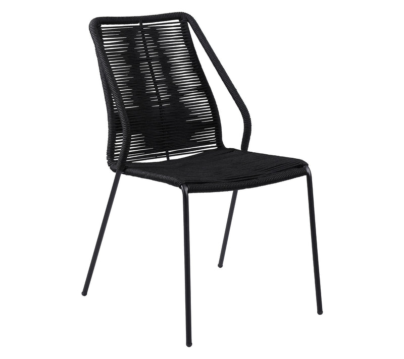 Armen Living Clip Outdoor Dining Chair with Rope - Set of 2 — View 3