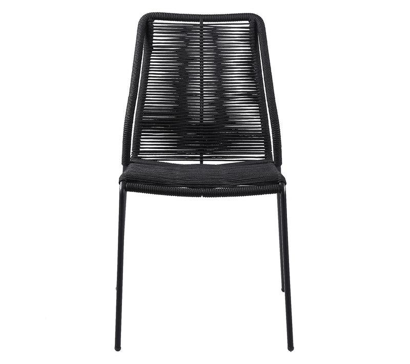 Armen Living Clip Outdoor Dining Chair with Rope - Set of 2 — View 5