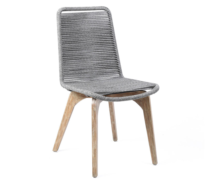 Armen Living Island Patio Wood & Rope Dining Chairs - Set of 2 — View 3