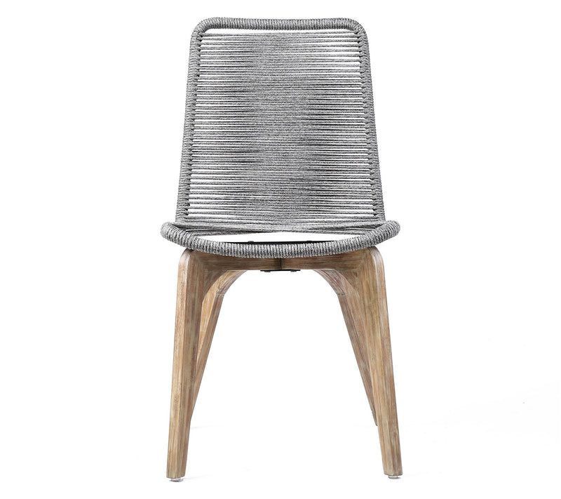 Armen Living Island Patio Wood & Rope Dining Chairs - Set of 2 — View 4