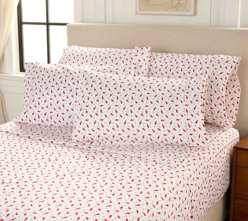Home Reflections Double Brushed 6pc Holiday Sheets — View 20
