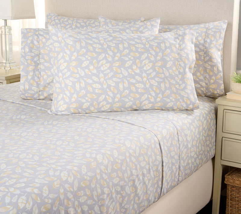 Home Reflections Double Brushed Harvest Printed 6pc Sheet Set — Main view