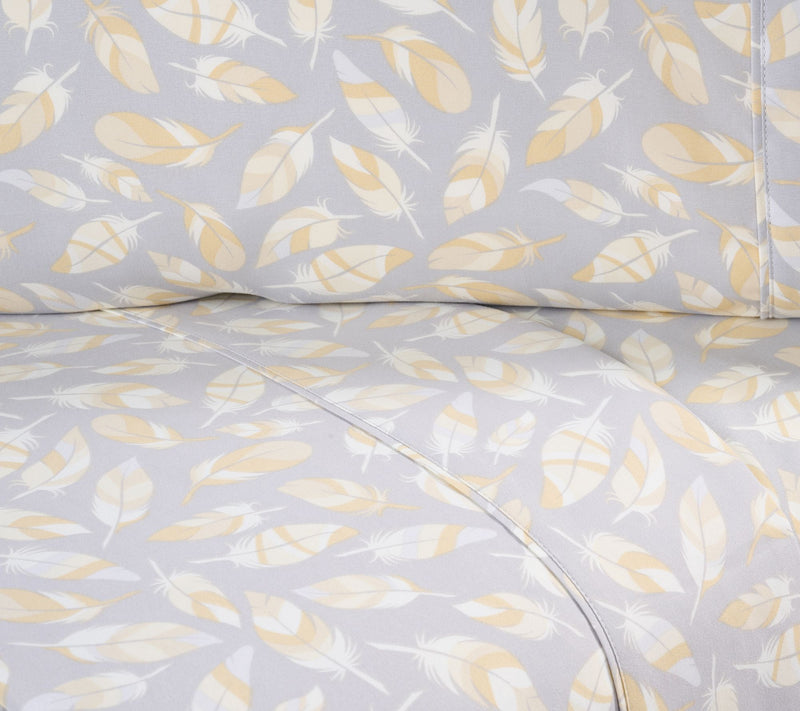 Home Reflections Double Brushed Harvest Printed 6pc Sheet Set — View 2