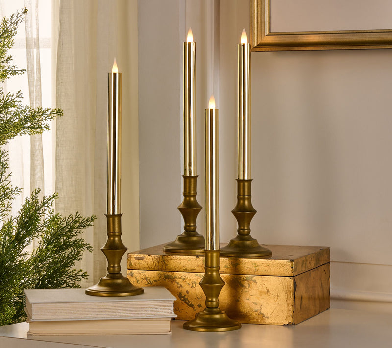 Set of 4 10" High Shine Candle Light Tapers by Valerie — Main view