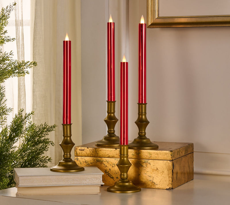 Set of 4 10" High Shine Candle Light Tapers by Valerie — View 13