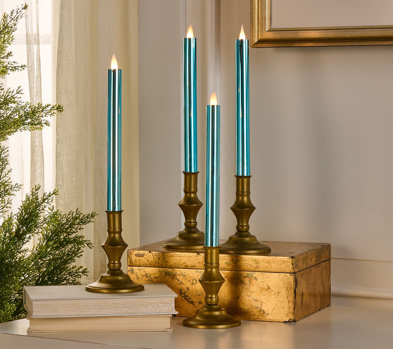 Set of 4 10" High Shine Candle Light Tapers by Valerie — View 5