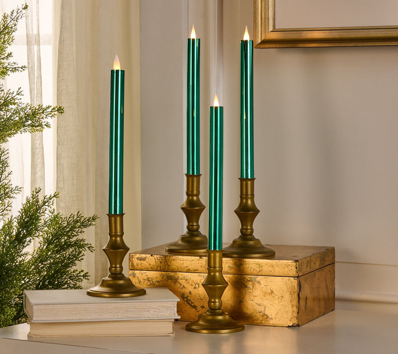 Set of 4 10" High Shine Candle Light Tapers by Valerie — View 9