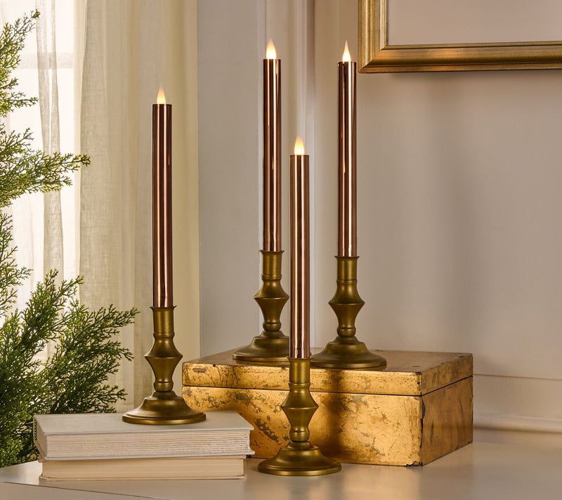 Set of 4 10" High Shine Candle Light Tapers by Valerie — View 7