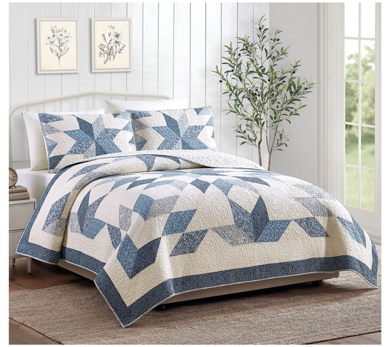 Modern Heirloom Bright Star Patchwork 3-PC F/QQuilt Set — Main view