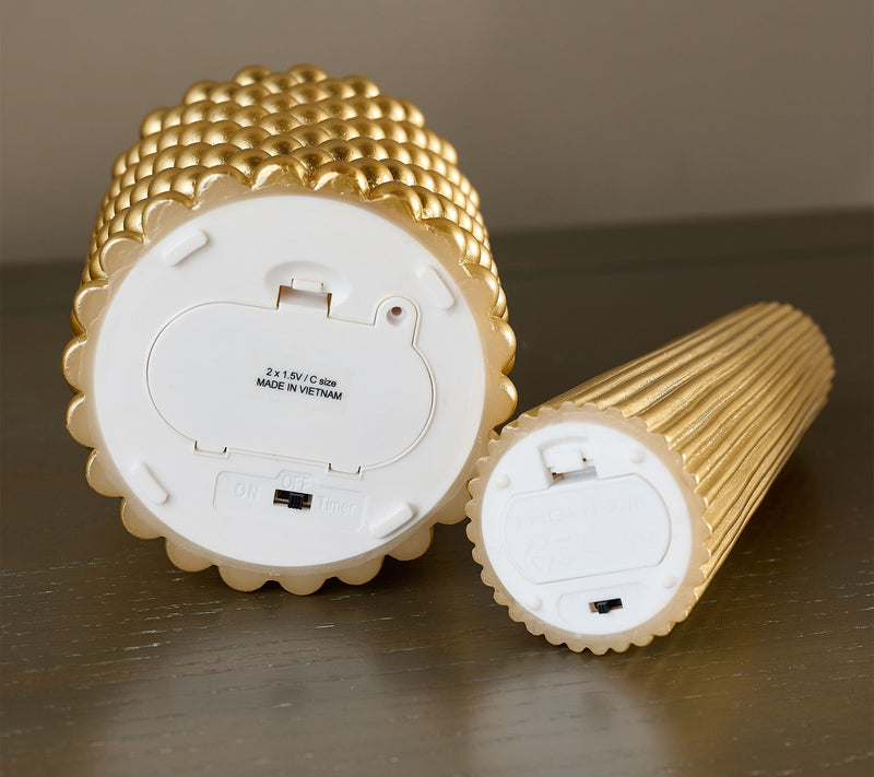 5-pc Textured Flameless Candle Gift Set by Kim Gravel — View 8