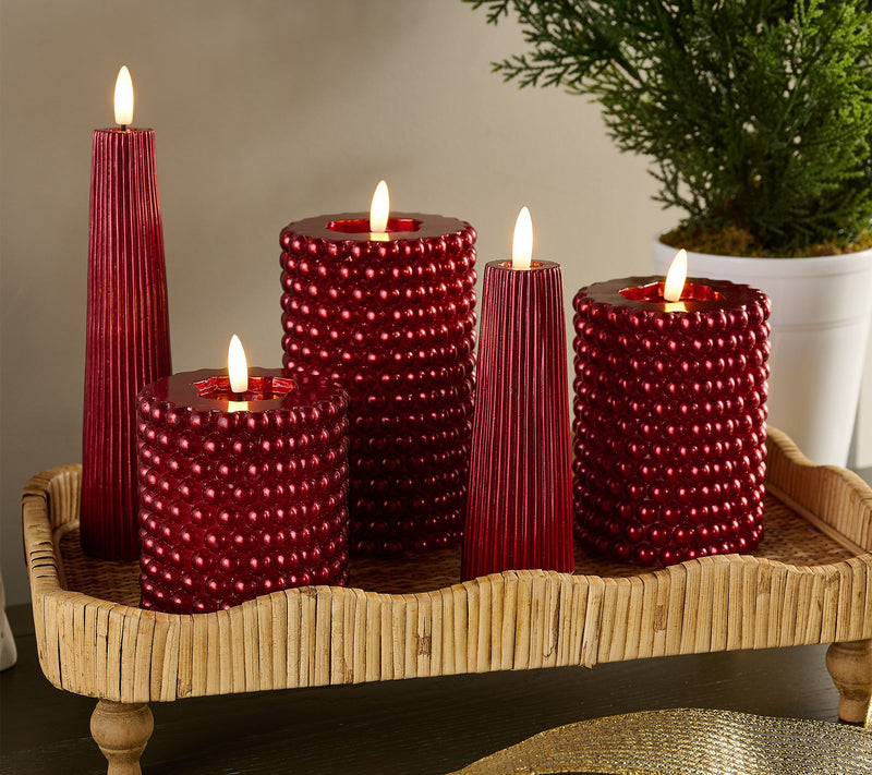 5-pc Textured Flameless Candle Gift Set by Kim Gravel — View 3