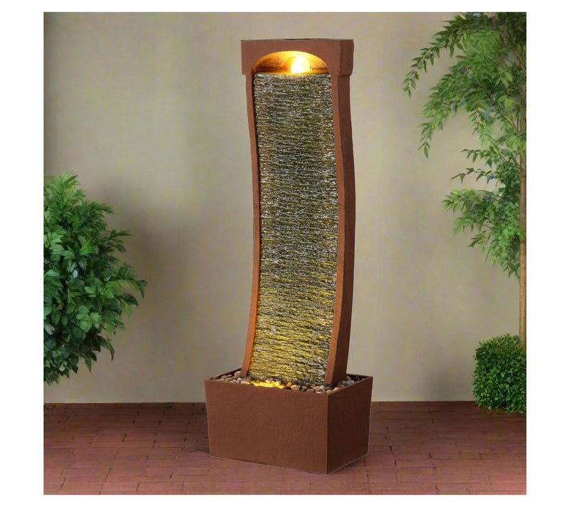 Teamson Home 38.5" Curved Waterfall Fountain with LED — View 2