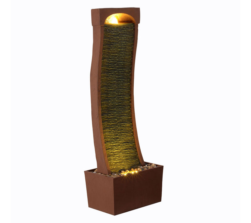 Teamson Home 38.5" Curved Waterfall Fountain with LED — Main view