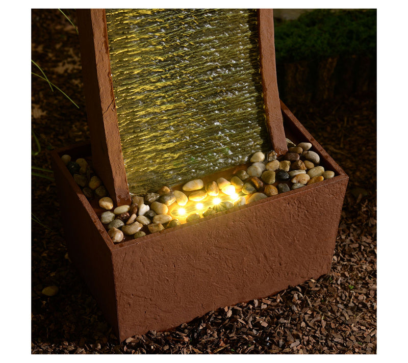 Teamson Home 38.5" Curved Waterfall Fountain with LED — View 8