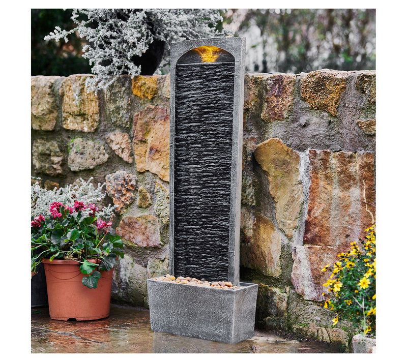 Teamson Home 38.5" Contemporary Outdoor LED Waterfall Fountain — View 4