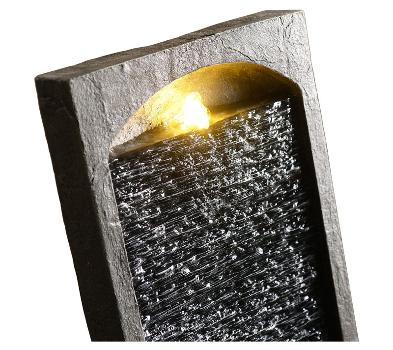 Teamson Home 38.5" Contemporary Outdoor LED Waterfall Fountain — View 8