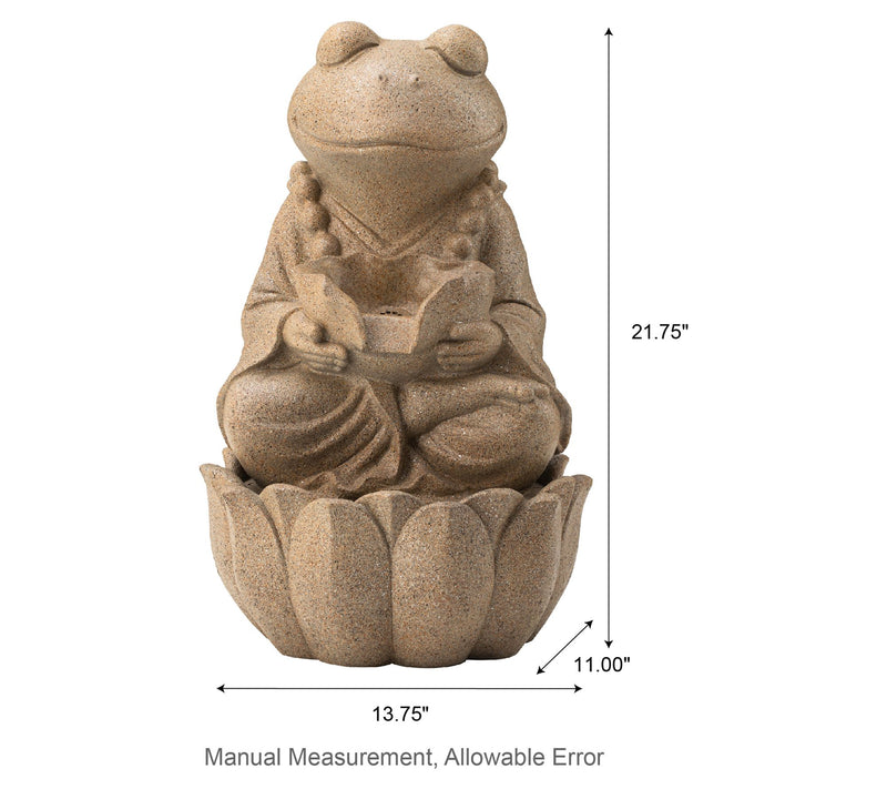 Glitzhome 22" LED Lit Zen Style Animal OutdoorFountain — View 7