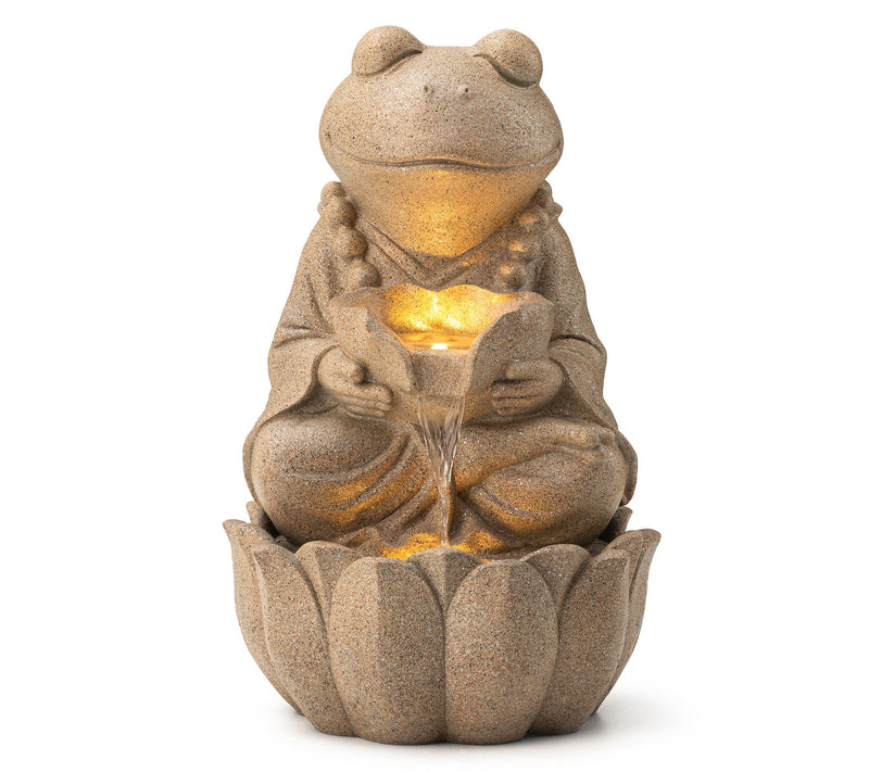 Glitzhome 22" LED Lit Zen Style Animal OutdoorFountain — View 2