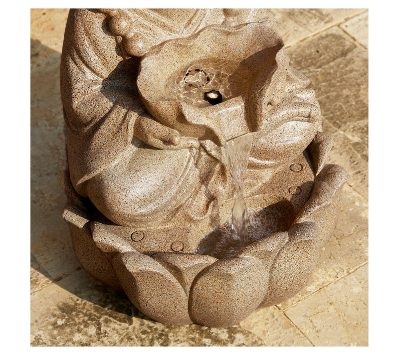Glitzhome 22" LED Lit Zen Style Animal OutdoorFountain — View 5