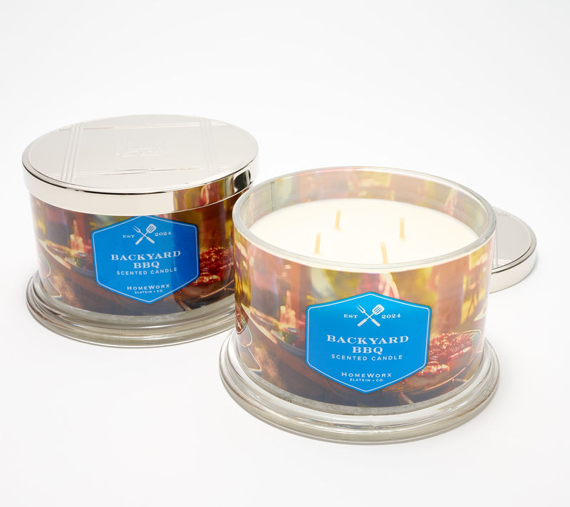 HomeWorx by Slatkin + Co. S/2 18-oz. Backyard BBQ Candles — Main view