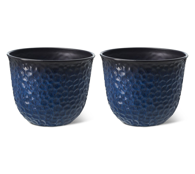 Glitzhome 15" S/2 Honeycomb Textured Faux Ceramic Pot Planters — View 2