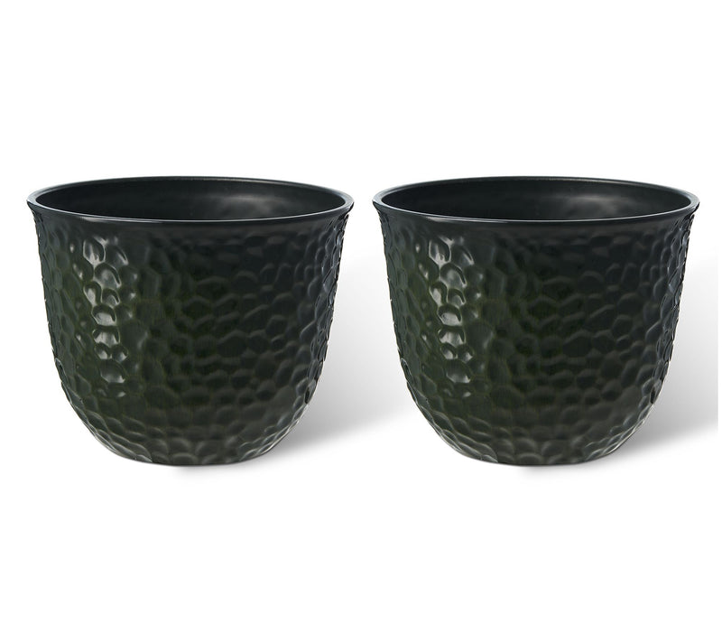 Glitzhome 15" S/2 Honeycomb Textured Faux Ceramic Pot Planters — View 9