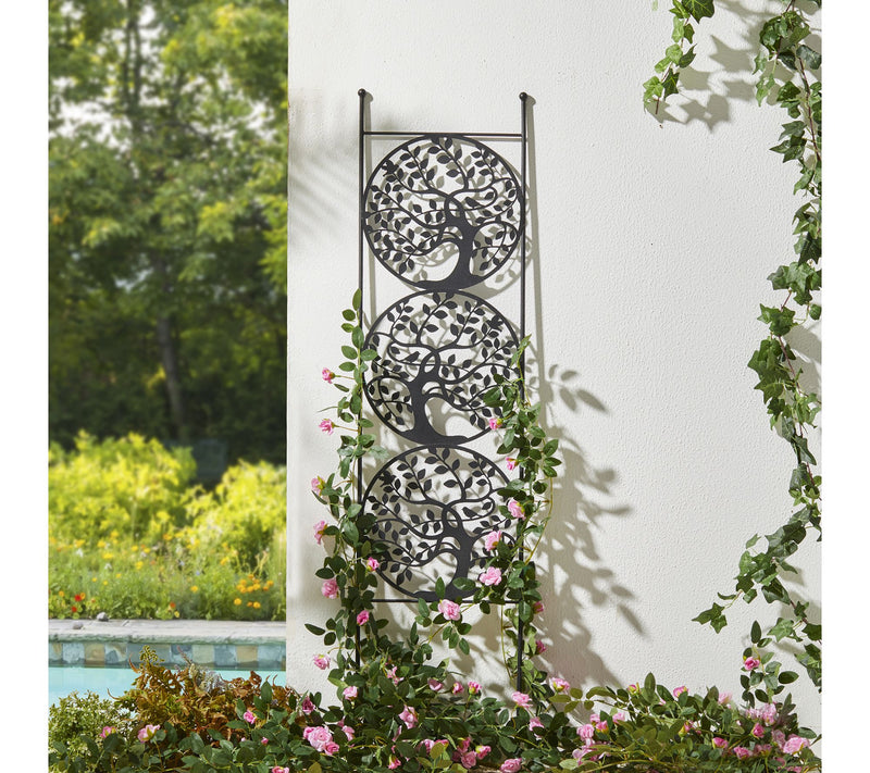 Glitzhome 48" Metal Tree of Life Garden TrellisYard Stakes — View 7