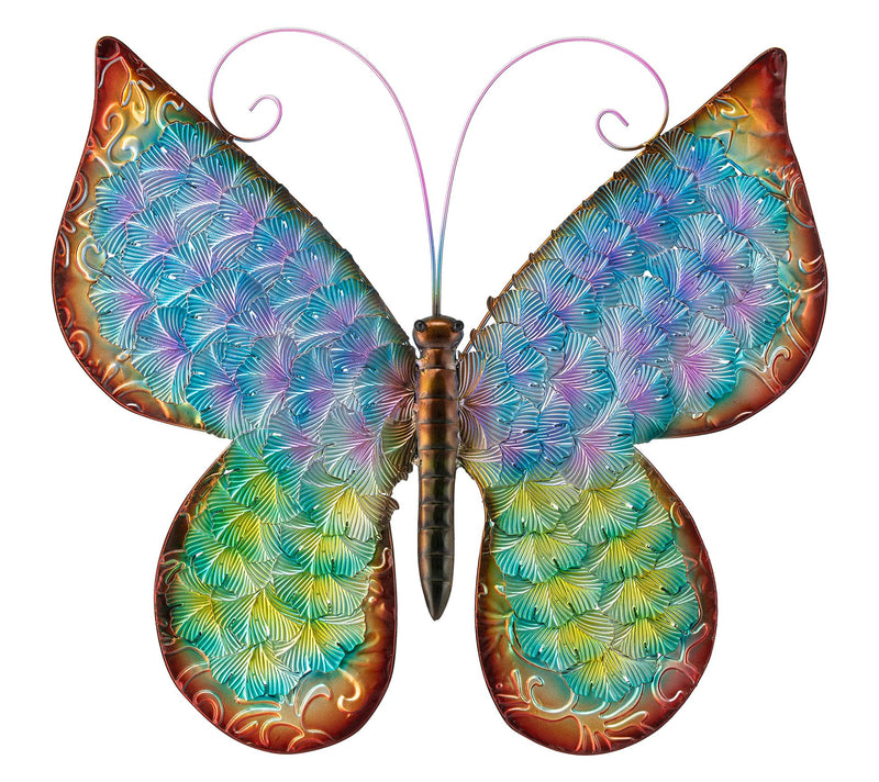 Glitzhome 20"L Metal Butterfly Indoor Outdoor Wall Decor — View 2