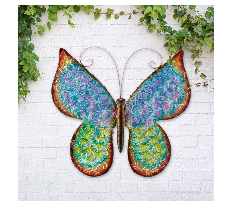 Glitzhome 20"L Metal Butterfly Indoor Outdoor Wall Decor — View 7