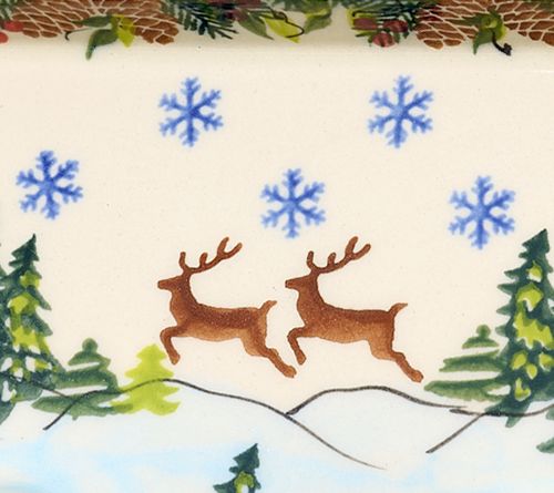 Lidia's Polish Pottery Divided Christmas Tree Platter — View 6