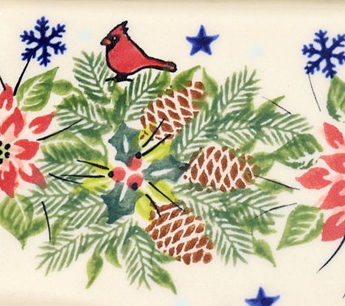 Lidia's Polish Pottery Divided Christmas Tree Platter — View 2