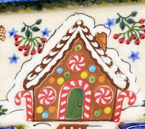 Lidia's Polish Pottery Divided Christmas Tree Platter — View 4