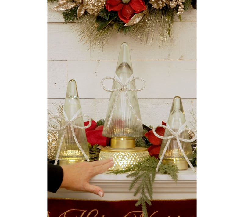 Set of 2 Illuminated Faceted Risers by Kim Gravel — View 6