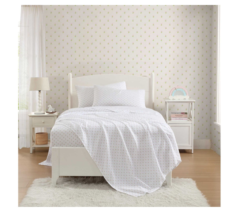 Laura Ashley Wood Violet Light Pink-Green Twinheet Set — View 2