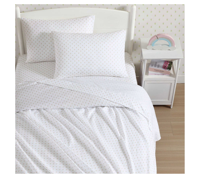 Laura Ashley Wood Violet Light Pink-Green Twinheet Set — View 3