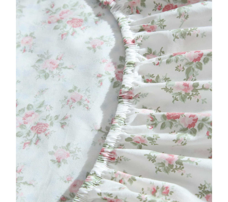 Laura Ashley Leanna Rose Mauve Pink Twin Sheetet — View 5
