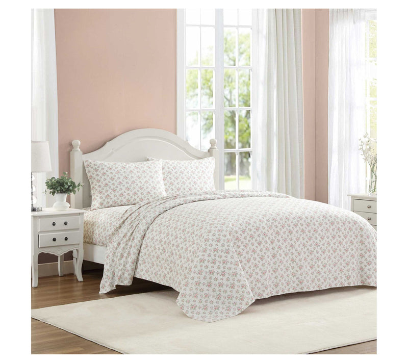 Laura Ashley Leanna Rose Mauve Pink Twin Sheetet — View 2