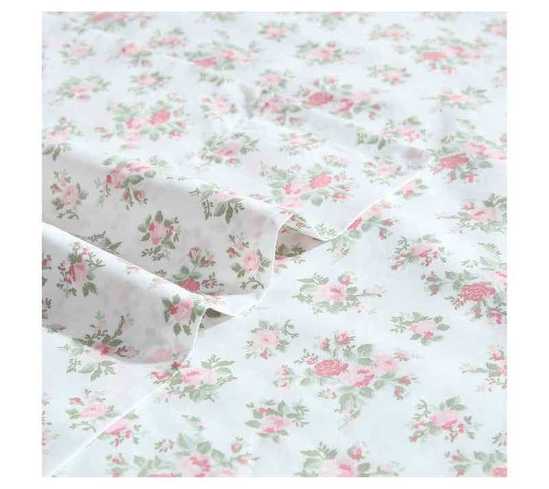 Laura Ashley Leanna Rose Mauve Pink King Sheetet — View 4