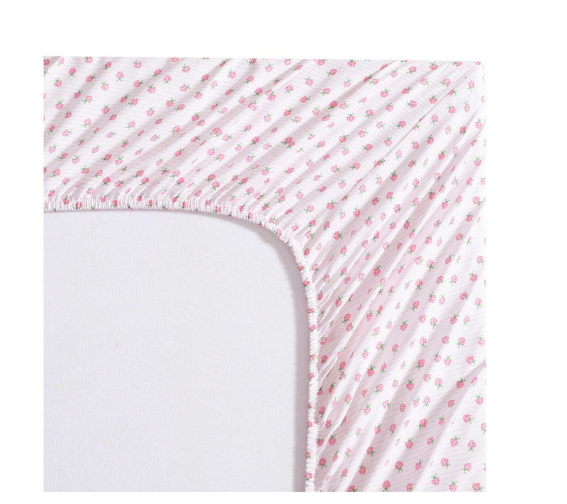 Laura Ashley Sweet Lady Bugs Pink-Green Twin Sheet Set — View 6