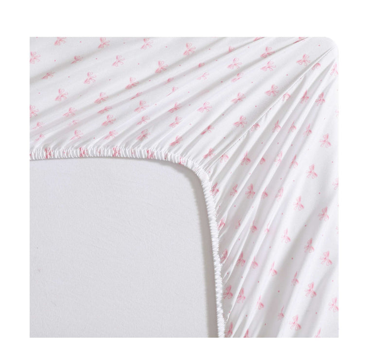 Laura Ashley Lovely Bows Pink Twin Sheet Set — View 6