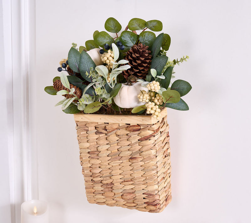 Home Reflections 22" Autumn Pumpkin & Leaf Hanging Basket — View 5