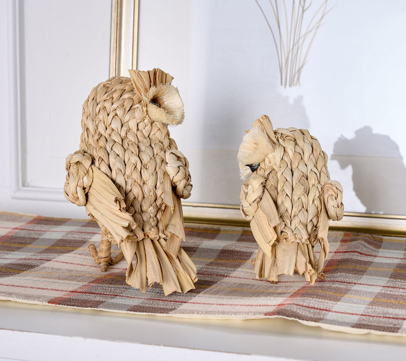 Home Reflections Set of 2 Raffia Woodland Owls — View 2