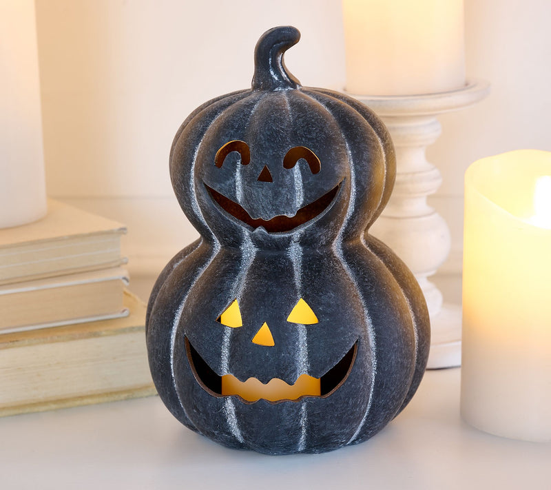 Home Reflections 8.5" In/Outdoor Lit Jack-O-Lantern — View 5