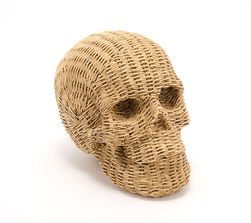 Home Reflections 5.5" Wicker Resin Skull Decor — View 5