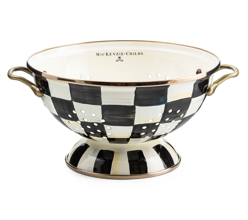MacKenzie-Childs Courtly Check Large Colander — View 6