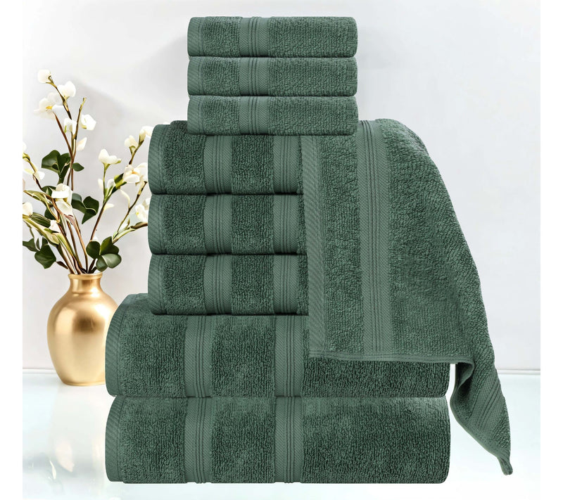 Superior 9-Piece Smart Dry Zero Twist Cotton Towel Set — View 3