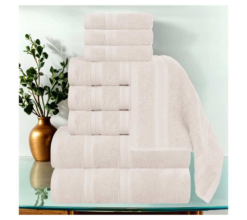 Superior 9-Piece Smart Dry Zero Twist Cotton Towel Set — View 6