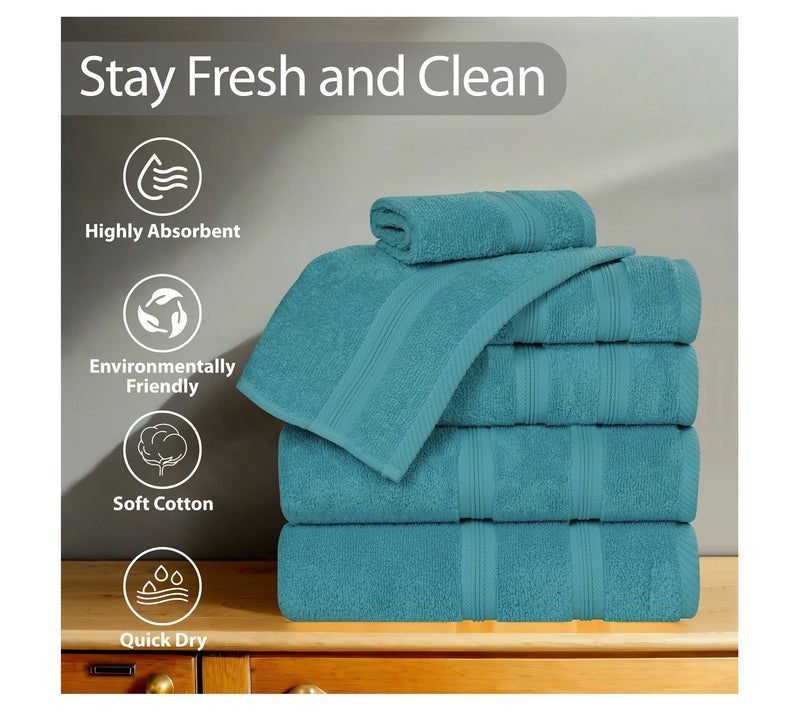 Superior 9-Piece Smart Dry Zero Twist Cotton Towel Set — View 13