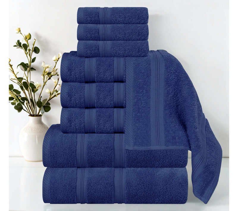 Superior 9-Piece Smart Dry Zero Twist Cotton Towel Set — View 7
