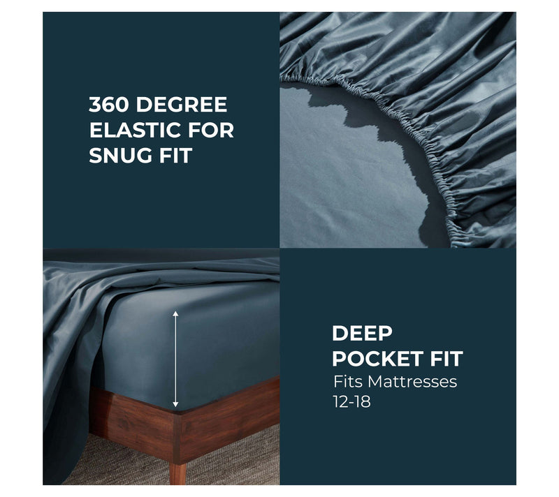 Superior Egyptian Cotton 850-TC Solid Bed SheetSet, King — View 6